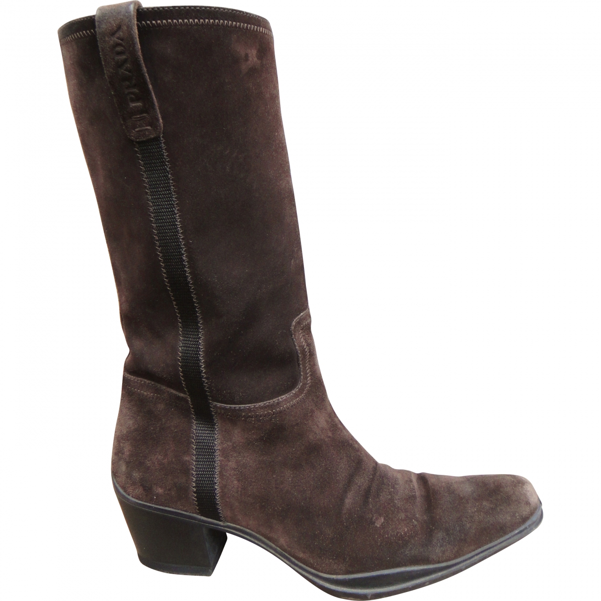 Cowboy boots Prada Brown size 38.5 EU 